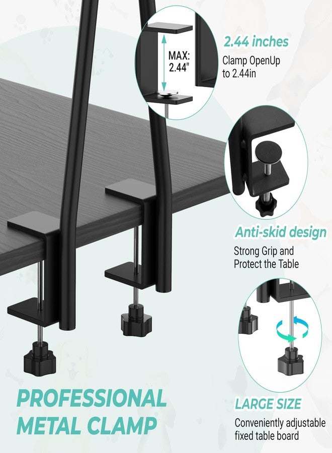 WHEARTED Upradged Dog Grooming Arm with Clamps, Adjustable Pet Grooming Arm for Dog Grooming Table at Home, 42" Height Dogs Grooming Stand with Loop Noose for Small Large Dogs - Image 5